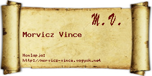 Morvicz Vince névjegykártya